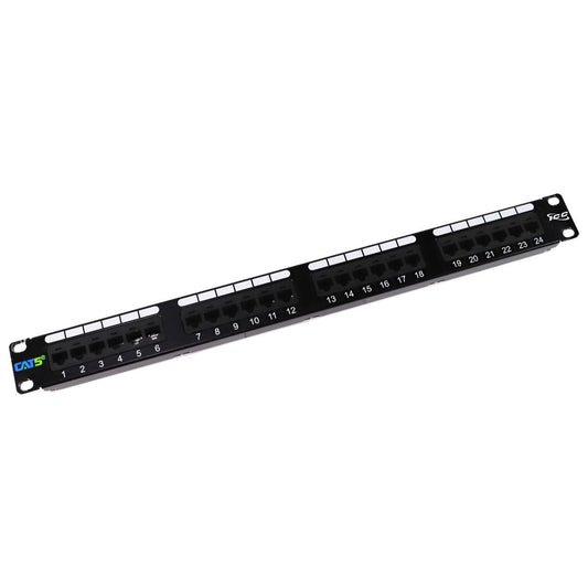 ICC Cat5e 24 Port 1U 19-inch Network Patch Panel - (ICMPP0245E) Black Networking - Other Enterprise Networking Devices ICC - Simple Cell Bulk Wholesale Pricing - USA Seller
