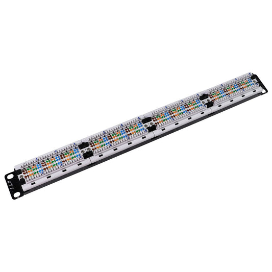 ICC Cat5e 24 Port 1U 19-inch Network Patch Panel - (ICMPP0245E) Black Networking - Other Enterprise Networking Devices ICC - Simple Cell Bulk Wholesale Pricing - USA Seller