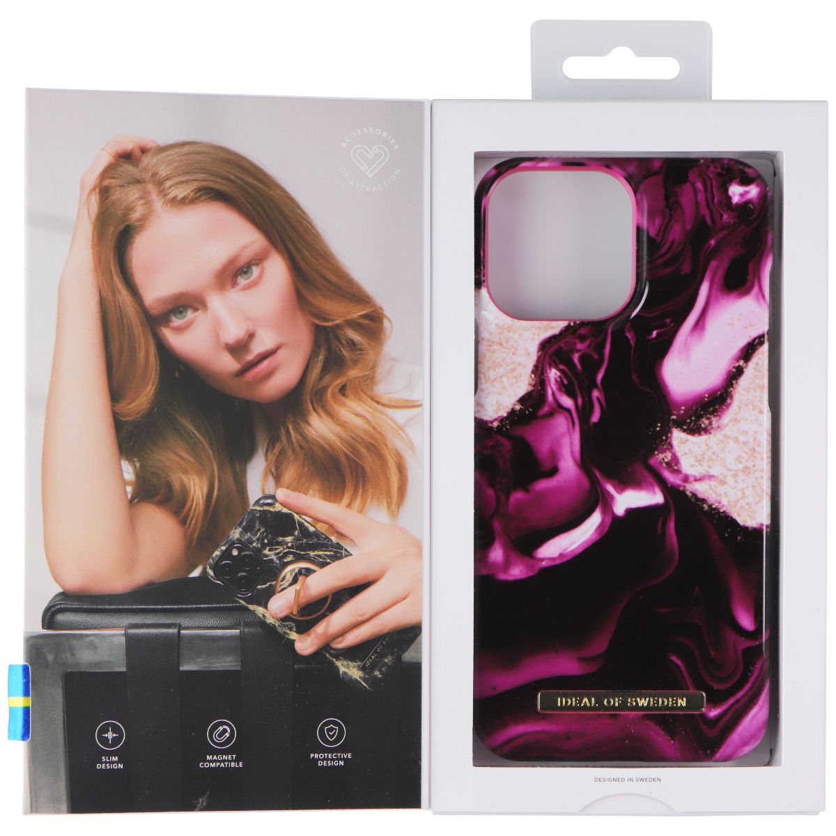 iDeal of Sweden Printed Case for iPhone 13 Pro Max - Golden Ruby Marble Cell Phone - Cases, Covers & Skins iDeal of Sweden - Simple Cell Bulk Wholesale Pricing - USA Seller