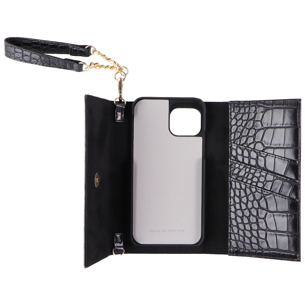 iDeal of Sweden Signature Clutch Case for iPhone 12 and 12 Pro - Jet Black Croco Cell Phone - Cases, Covers & Skins iDeal of Sweden    - Simple Cell Bulk Wholesale Pricing - USA Seller