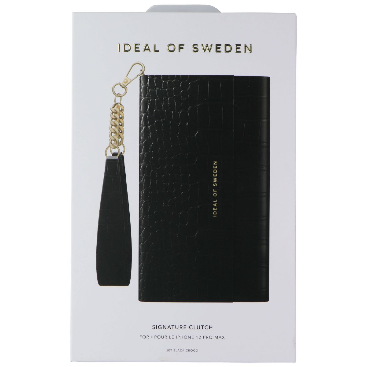 iDeal of Sweden Signature Clutch Case for iPhone 12 Pro Max - Jet Black Croco Cell Phone - Cases, Covers & Skins iDeal of Sweden - Simple Cell Bulk Wholesale Pricing - USA Seller