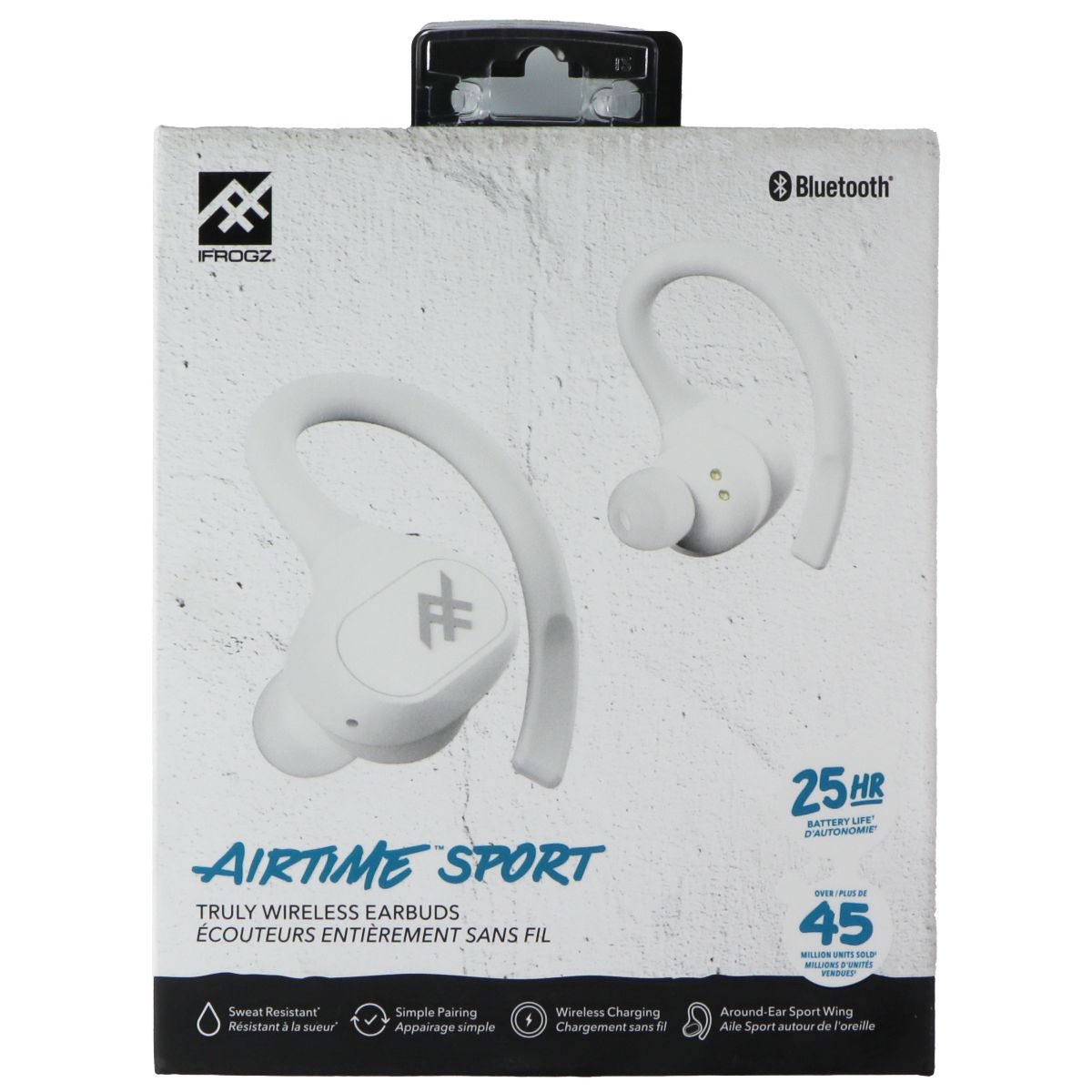 iFrogz Airtime Sport Truly Wireless Earbuds - White Portable Audio - Headphones iFrogz - Simple Cell Bulk Wholesale Pricing - USA Seller