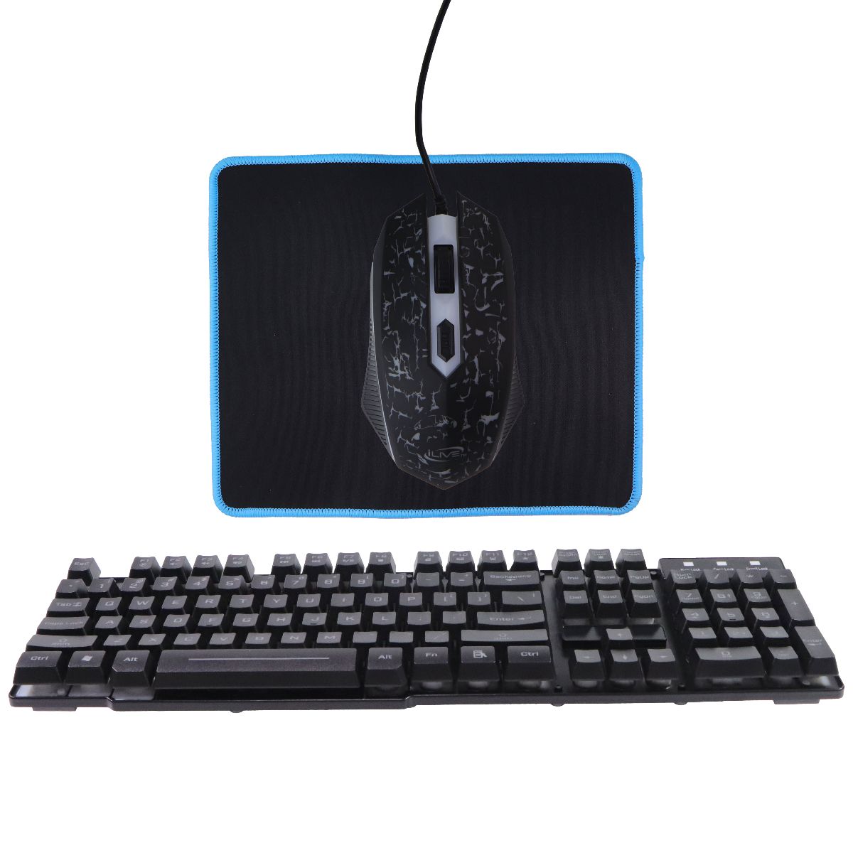 iLive Gaming Bundle - Keyboard / Mouse + Pad - Black (IAGMK22VP) *NO HEADSET Gaming/Console - Accessory Bundles iLive - Simple Cell Bulk Wholesale Pricing - USA Seller