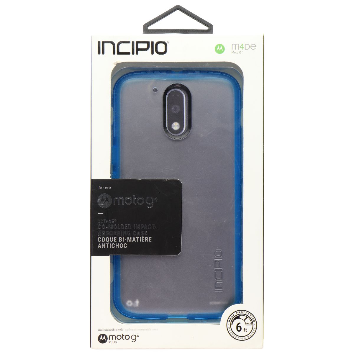 Incipio Octane Series Hard Case for Motorola Moto G4 - Frost/Cyan Cell Phone - Cases, Covers & Skins Incipio    - Simple Cell Bulk Wholesale Pricing - USA Seller