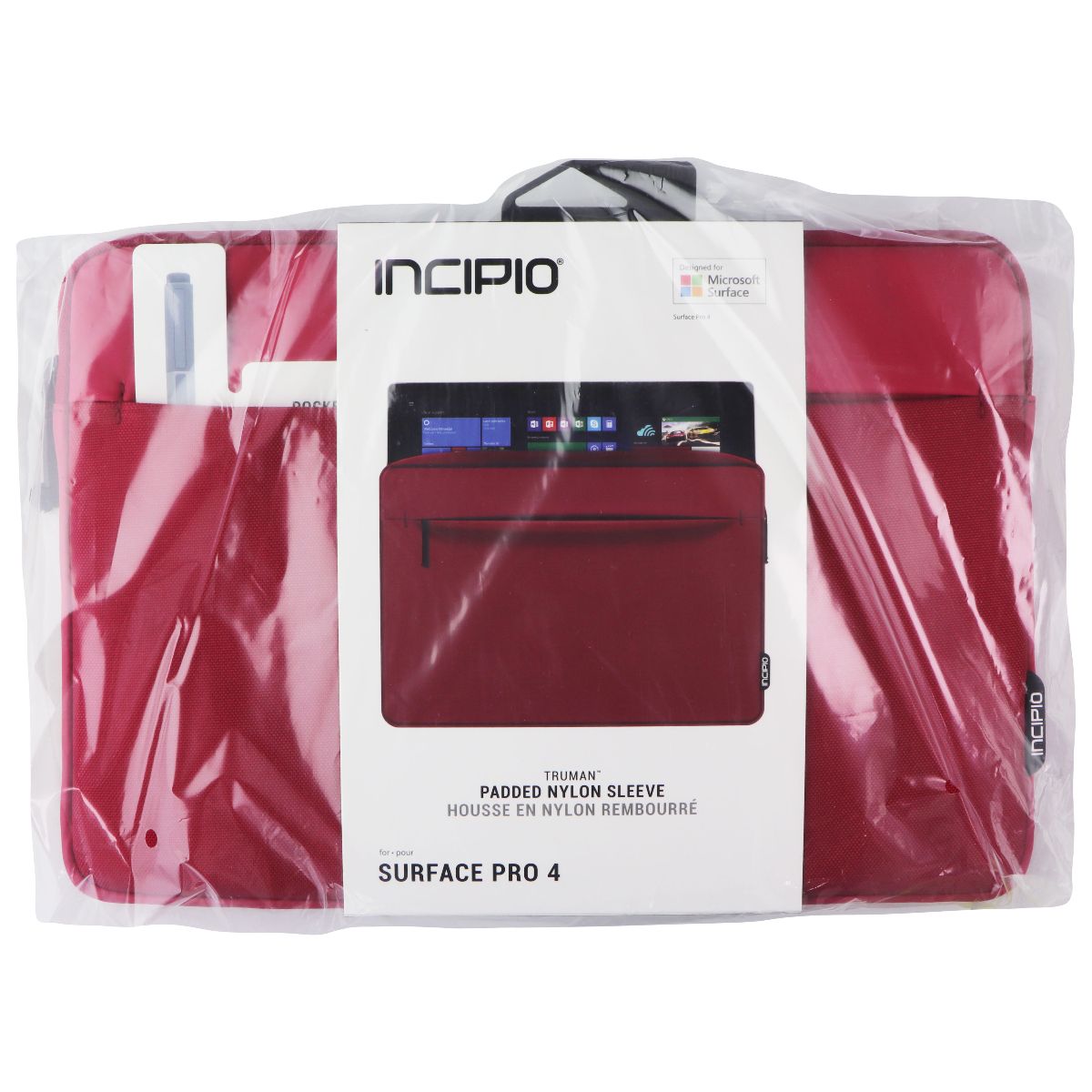 Incipio Truman Padded Nylon Sleeve for Microsoft Surface Pro 4 - Red iPad/Tablet Accessories - Cases, Covers, Keyboard Folios Incipio - Simple Cell Bulk Wholesale Pricing - USA Seller
