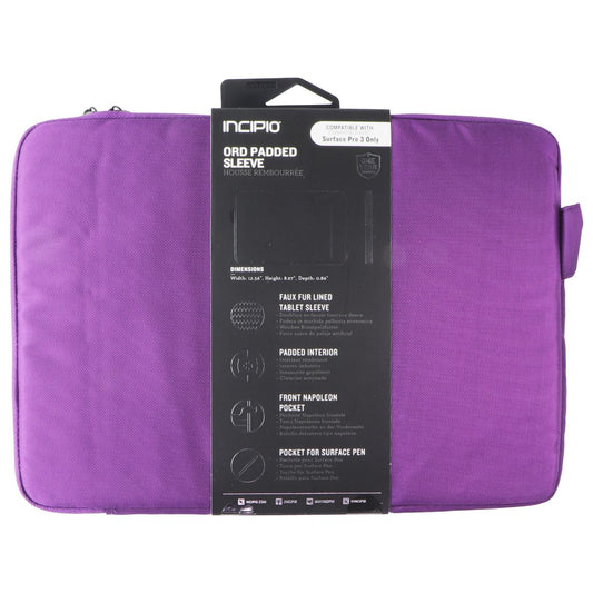 Incipio ORD Padded Sleeve Case for Microsoft Surface Pro 4 / Pro 3 - Purple iPad/Tablet Accessories - Cases, Covers, Keyboard Folios Incipio - Simple Cell Bulk Wholesale Pricing - USA Seller