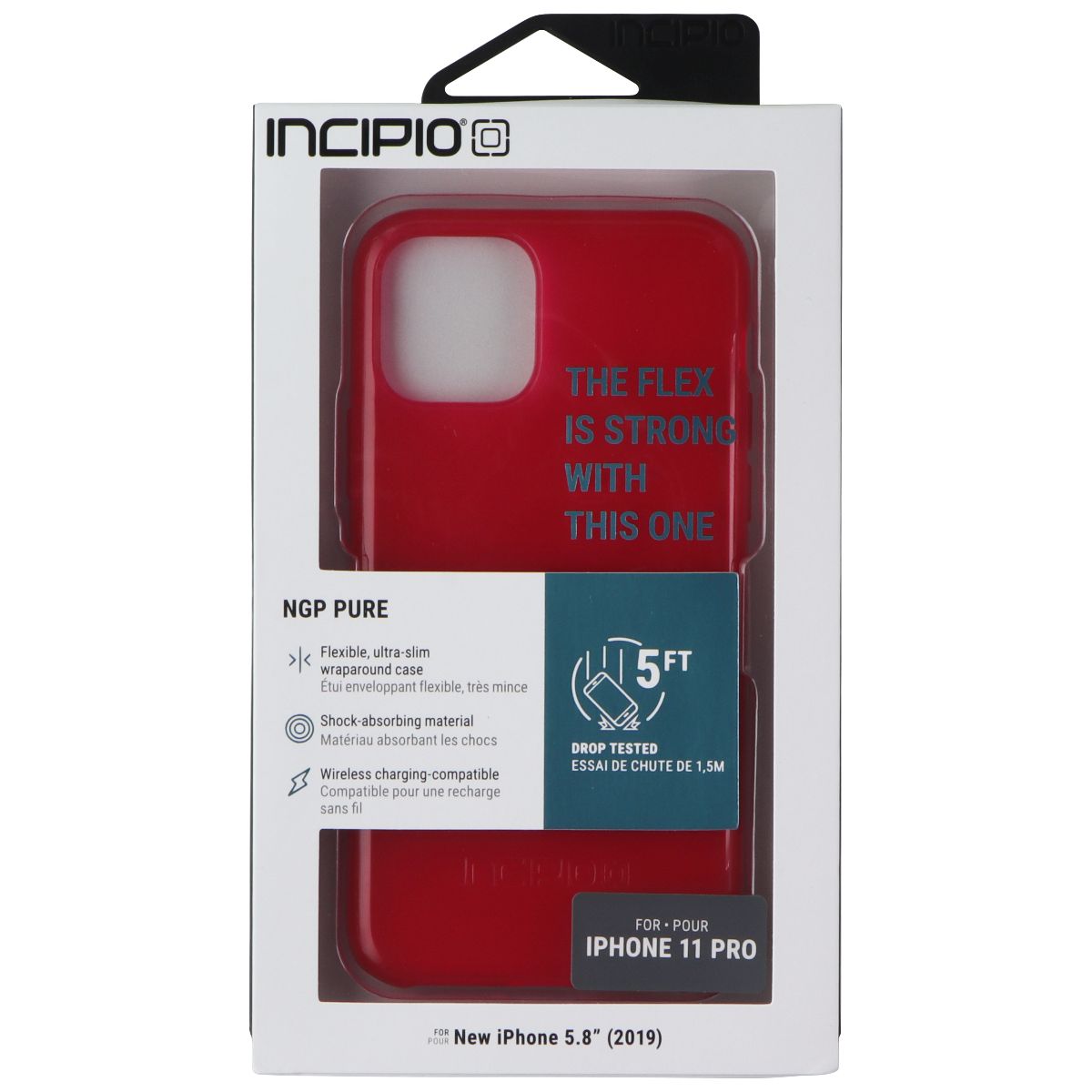Incipio NGP Pure Series Flexible Gel Case for Apple iPhone 11 Pro - Red Cell Phone - Cases, Covers & Skins Incipio - Simple Cell Bulk Wholesale Pricing - USA Seller