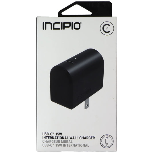 Incipio USB-C 15W International Wall Charger with 4.5-ft USB-C Cable - Black