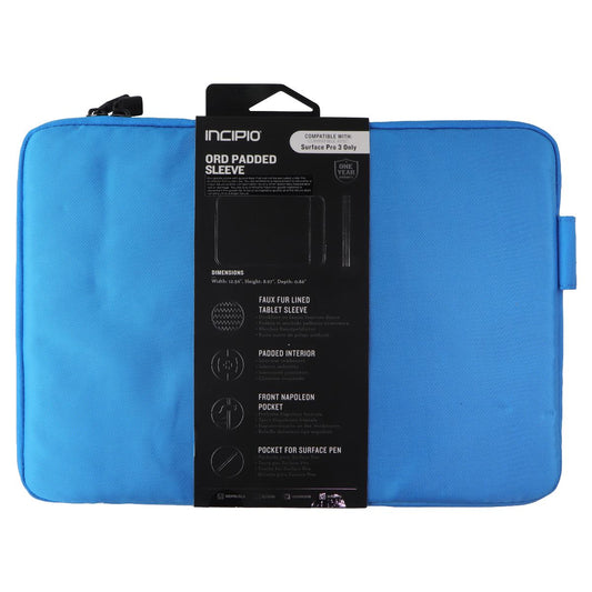 Incipio ORD Padded Sleeve Case for Microsoft Surface Pro 4 / Pro 3 - Cyan Blue iPad/Tablet Accessories - Cases, Covers, Keyboard Folios Incipio - Simple Cell Bulk Wholesale Pricing - USA Seller