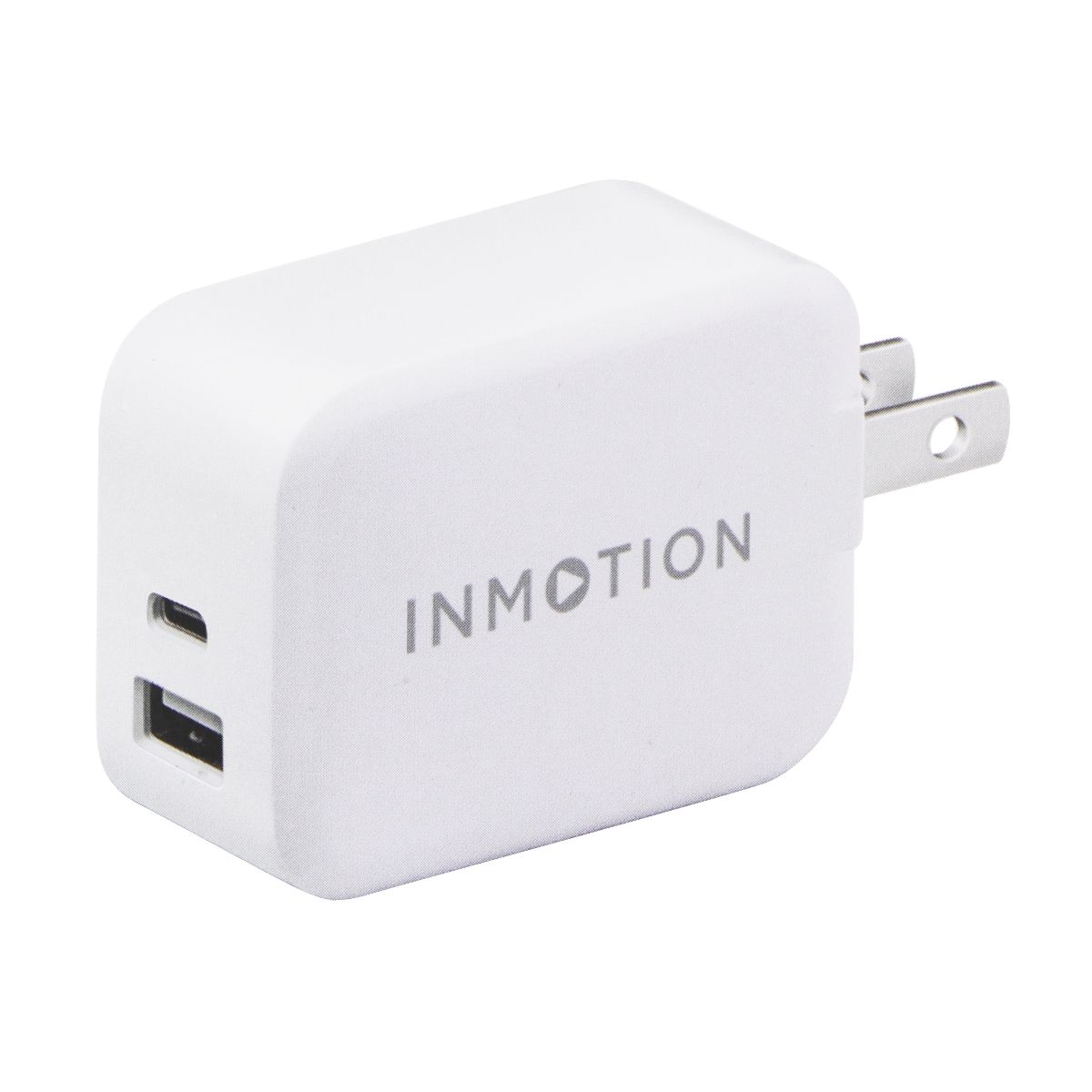 InMotion (20W/3A) Fast 2 Port Wall Charger with USB-A and USB-C Ports - White Cell Phone - Chargers & Cradles InMotion - Simple Cell Bulk Wholesale Pricing - USA Seller