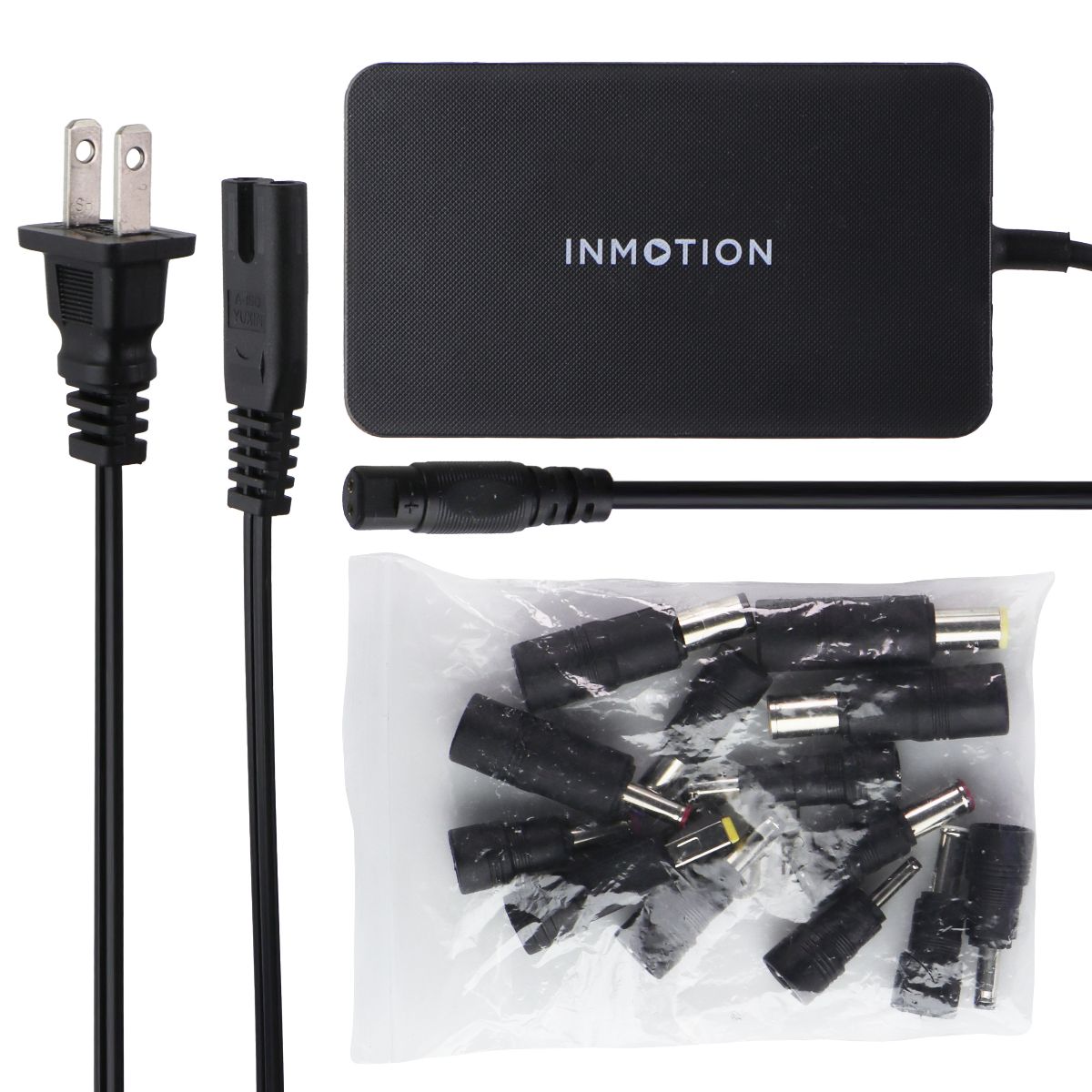 InMotion 65-Watt (2m/6.6-Ft) Universal Laptop Charger with 13 Connectors - Black Computer Accessories - Laptop Power Adapters/Chargers InMotion - Simple Cell Bulk Wholesale Pricing - USA Seller