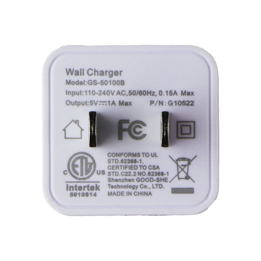 Intertek 5V/1A USB Wall Charger (GS-50100B)- White