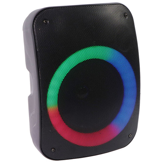 IQ Sound 6.5-in LED Rechargeable Bluetooth Speaker FM Radio - Black (IQ-1965BT)