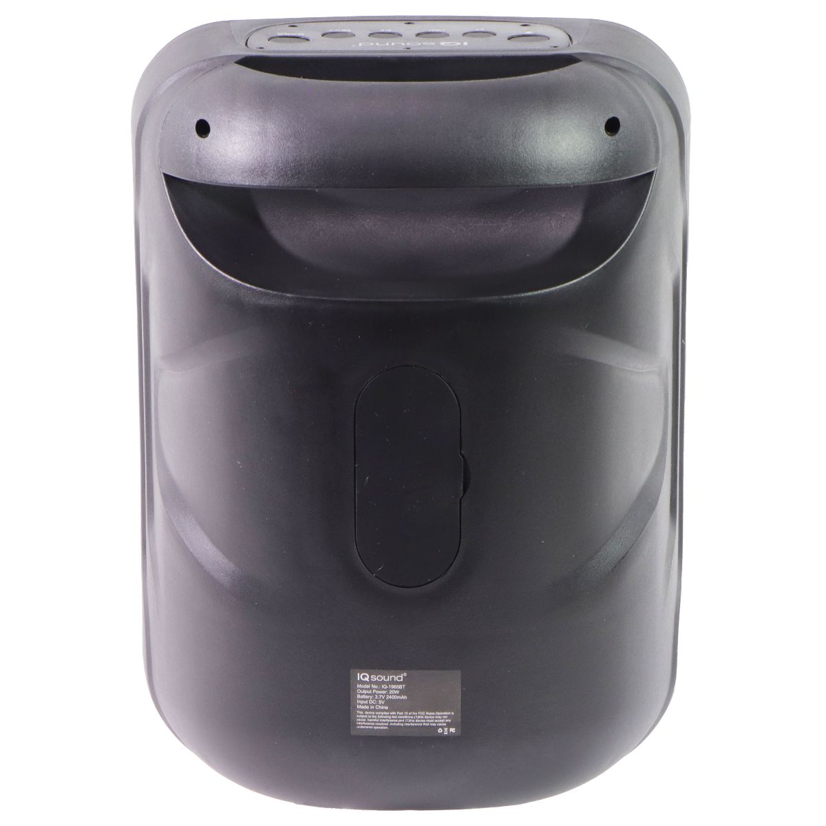 IQ Sound 6.5-in LED Rechargeable Bluetooth Speaker FM Radio - Black (IQ-1965BT)