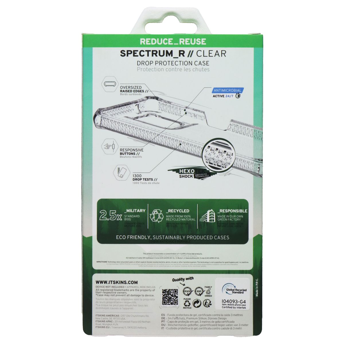 ITSKINS Spectrum_R Clear Case for Motorola Moto G 5G (2024) - Transparent Cell Phone - Cases, Covers & Skins ITSKINS - Simple Cell Bulk Wholesale Pricing - USA Seller