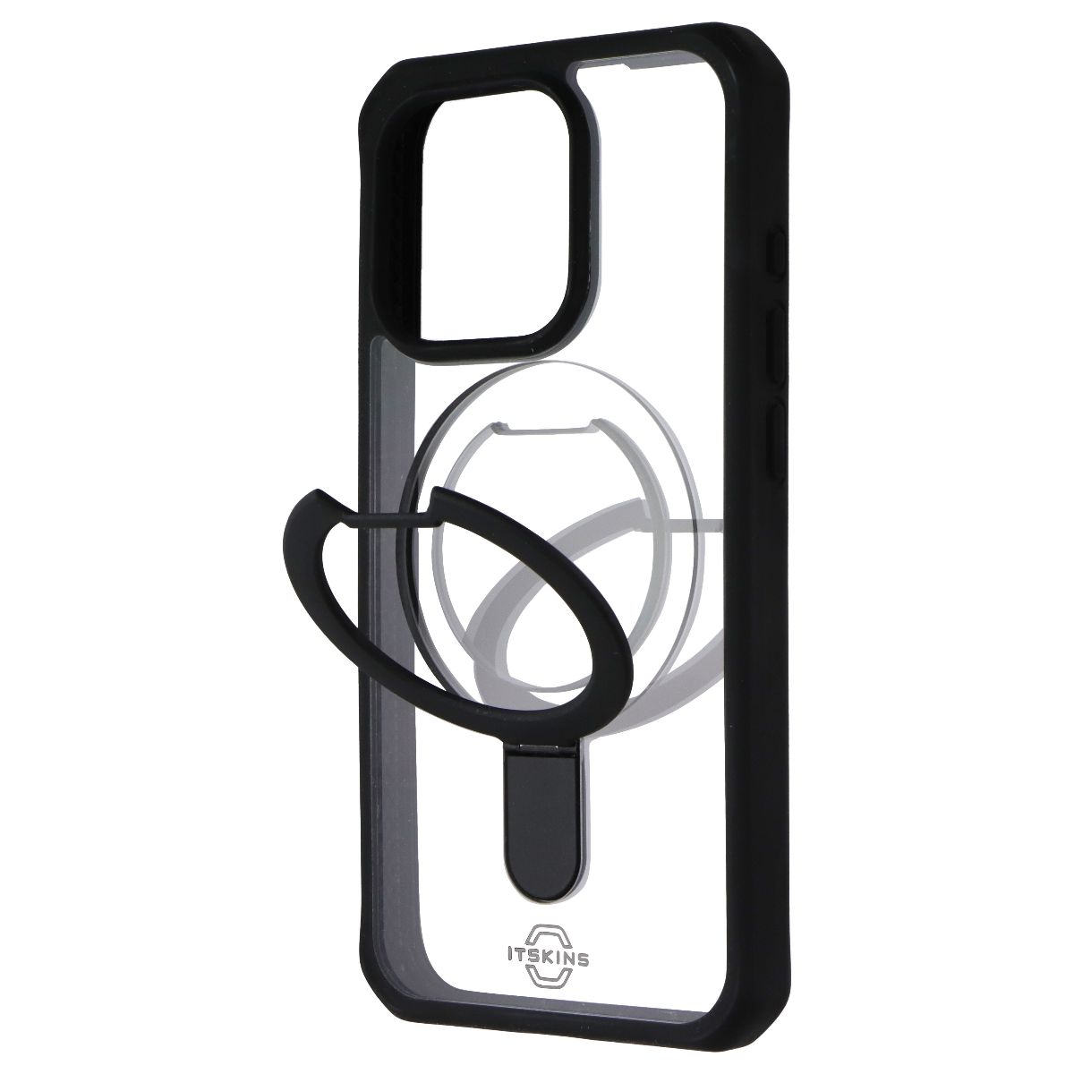 ITSKINS Hybrid_R // Stand Case for Apple iPhone 15 Pro - Black Cell Phone - Cases, Covers & Skins ITSKINS - Simple Cell Bulk Wholesale Pricing - USA Seller