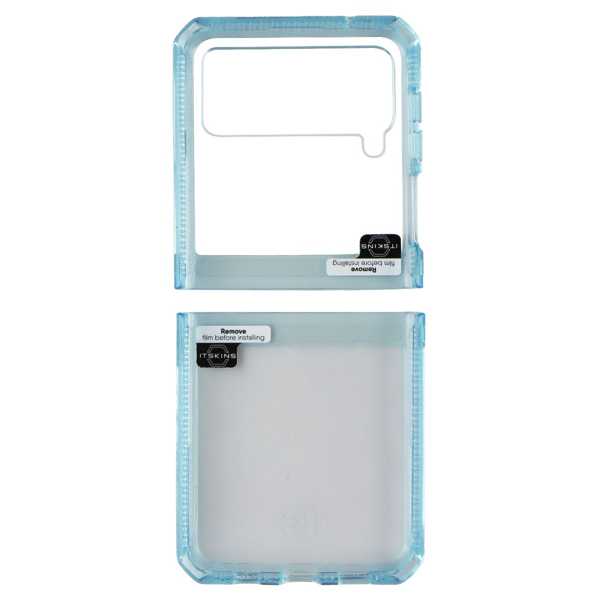 ITSKINS Hybrid // Clear Series Case for Samsung Galaxy Z Flip3 5G - Light Blue Cell Phone - Cases, Covers & Skins ITSKINS - Simple Cell Bulk Wholesale Pricing - USA Seller
