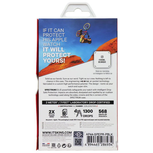 ITSKINS Spectrum Case (44mm) for Apple Watch Series 4 - Black & Clear (2 Pack) Smart Watch Accessories - Smart Watch Cases ITSKINS - Simple Cell Bulk Wholesale Pricing - USA Seller