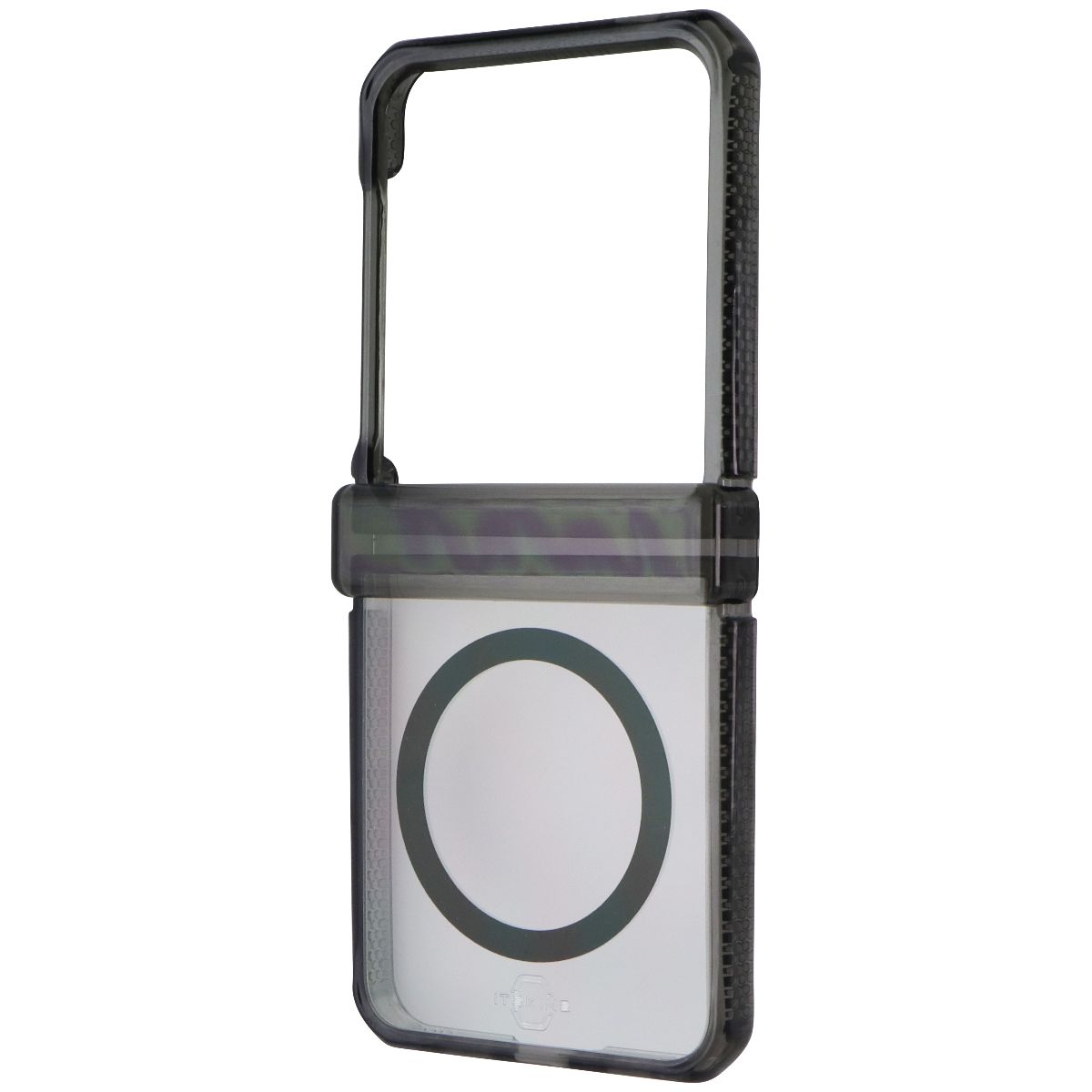 ITSKINS Hybrid_R Clear Hinge Case for Galaxy Z Flip7 FE / Flip6 - Black/Clear