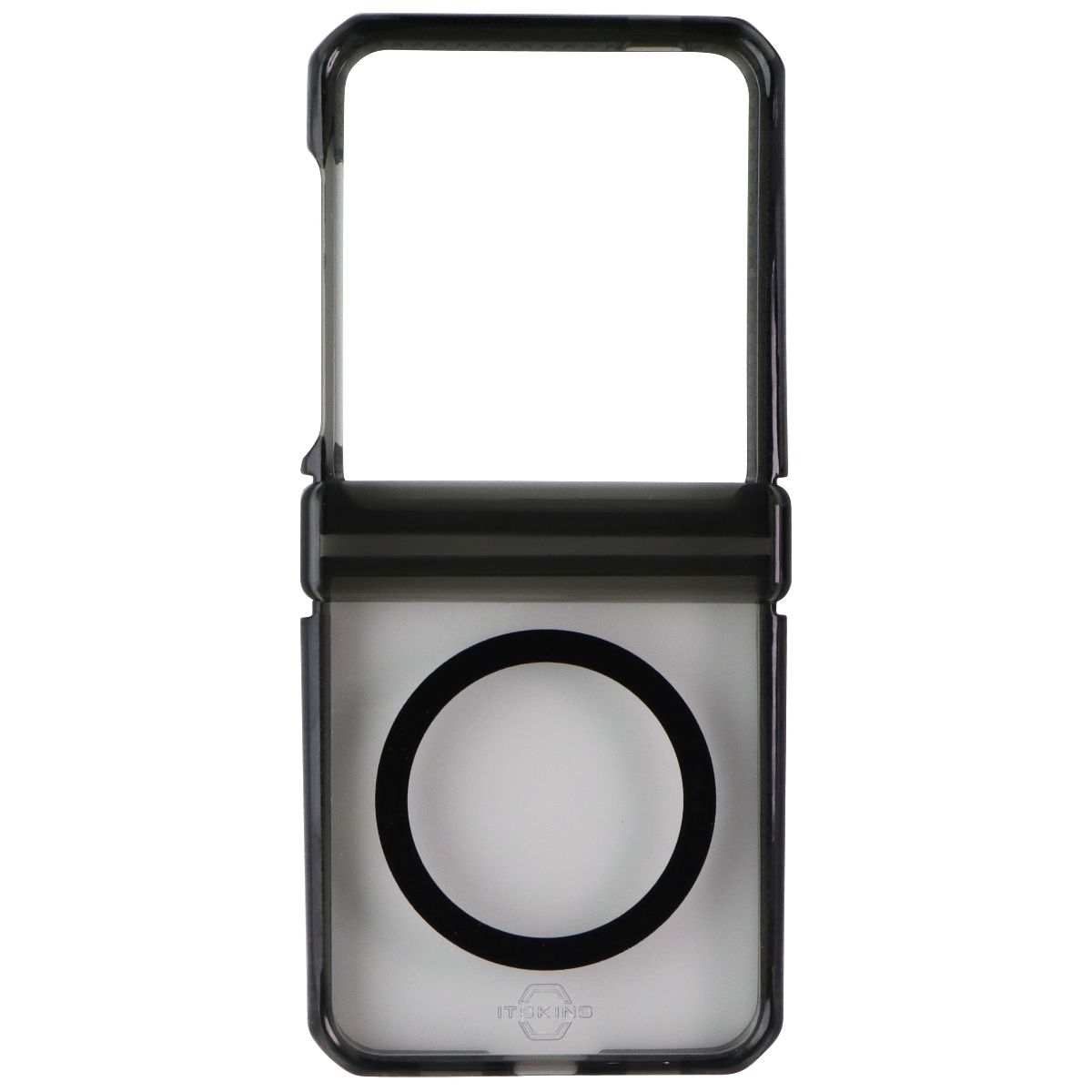 ITSKINS Hybrid_R Clear Hinge Case for Galaxy Z Flip7 FE / Flip6 - Black/Clear
