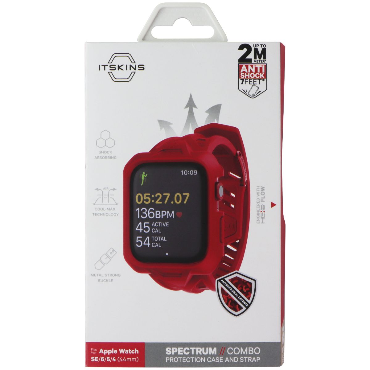 ITSKINS Spectrum Case & Band for Apple Watch SE/6/5/4 (44mm) - Red Smart Watch Accessories - Smart Watch Cases ITSKINS - Simple Cell Bulk Wholesale Pricing - USA Seller