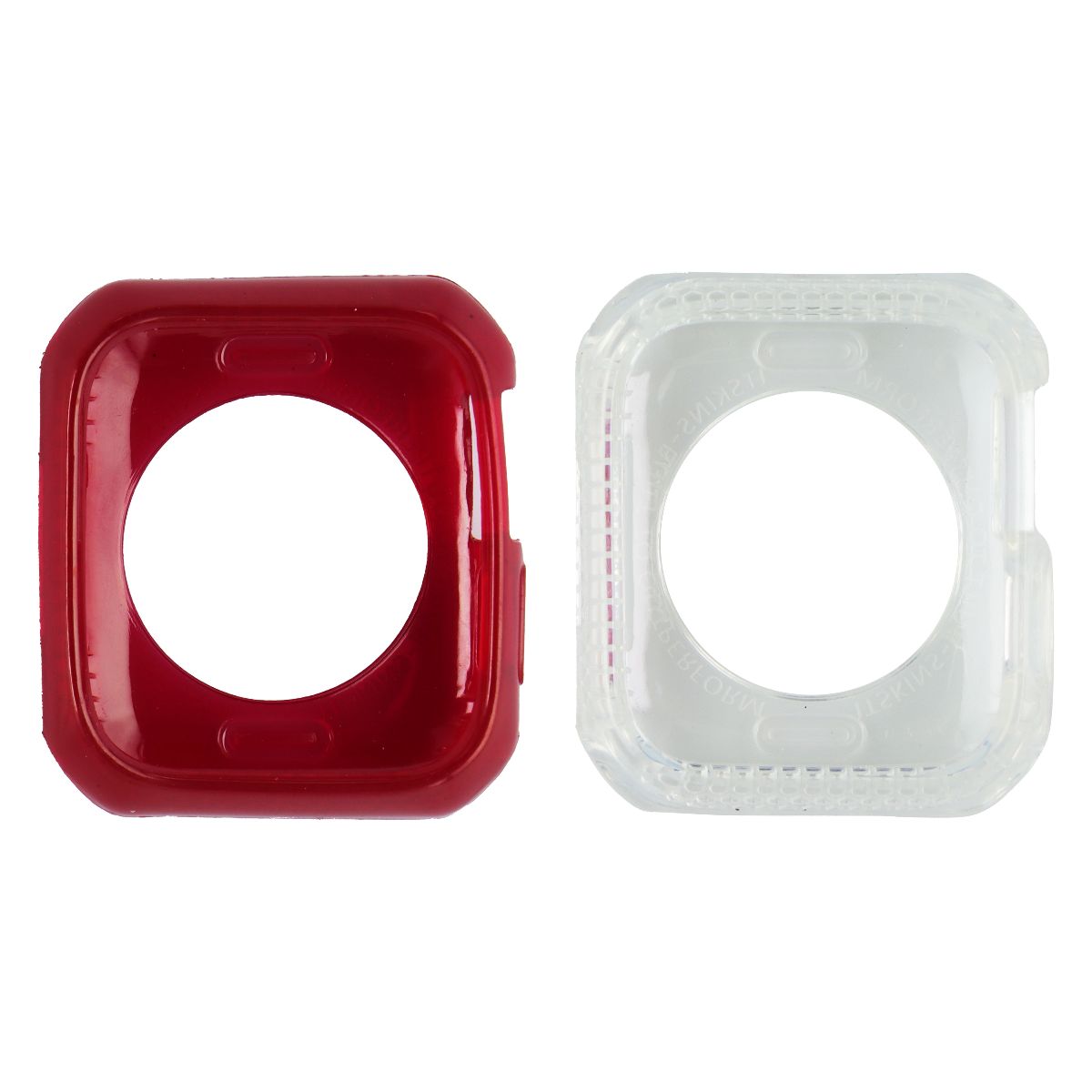 ITSKINS Spectrum Case 2-Pack for Apple Watch SE 2nd/6/5/4 (44mm) - Clear & Red Smart Watch Accessories - Smart Watch Cases ITSKINS - Simple Cell Bulk Wholesale Pricing - USA Seller