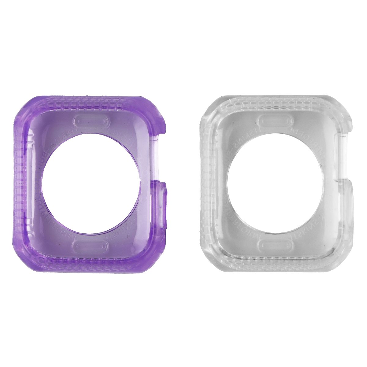 ITSKINS Spectrum Case 2Pack for Apple Watch SE 2nd/6/5/4 (44mm) - Clear & Purple