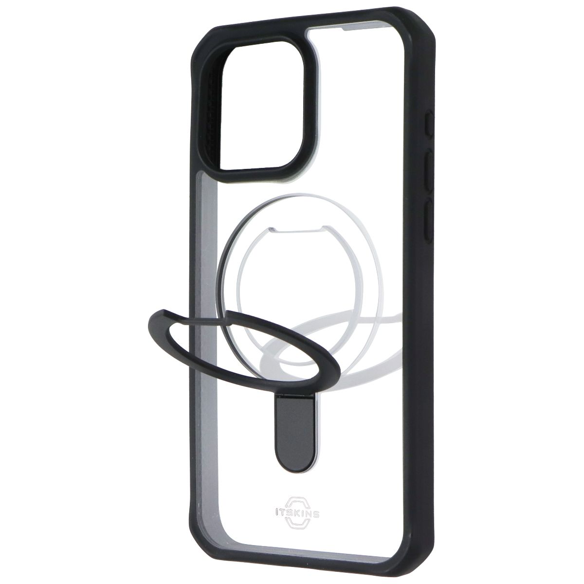 ITSKINS Hybrid_R // Stand Case for MagSafe for iPhone 15 Pro Max - Black/Clear Cell Phone - Cases, Covers & Skins ITSKINS - Simple Cell Bulk Wholesale Pricing - USA Seller