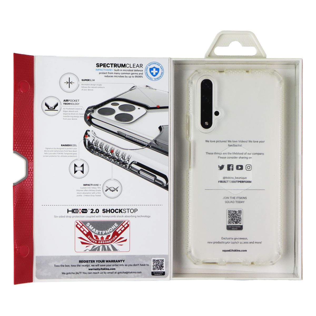 ITSKINS Spectrum // Clear Series Case for Huawei nova 5T - Transparent