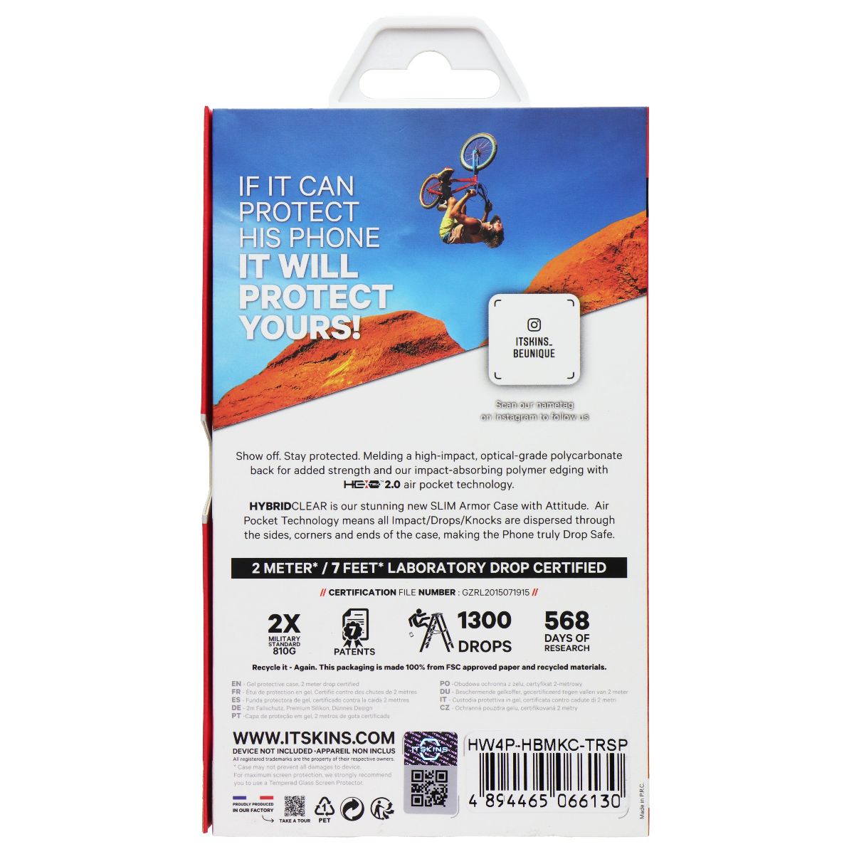 ITSKINS HybridClear Series Dual Layer Case for Huawei P40 Pro - Transparent