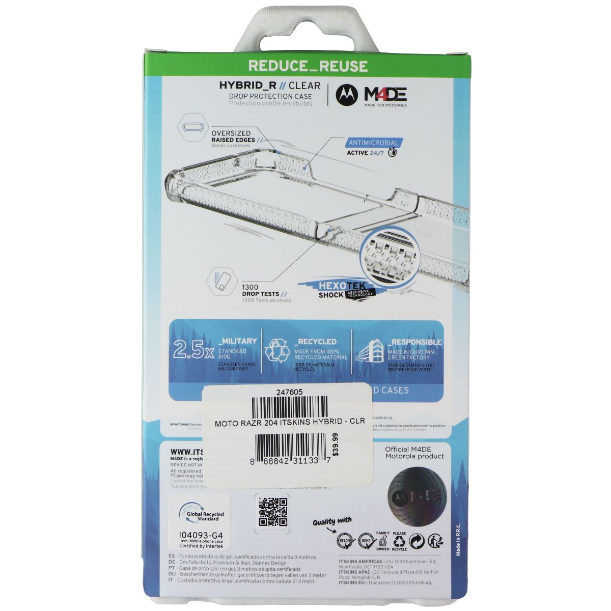 ITSKINS Hybrid_R // Clear Series Case for Motorola Razr (2024) - Clear Cell Phone - Cases, Covers & Skins ITSKINS - Simple Cell Bulk Wholesale Pricing - USA Seller