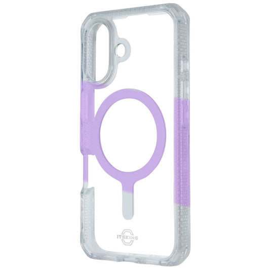 ITSKINS Hybrid_R // Mood Case for MagSafe for Apple iPhone 16 - Clear / Purple