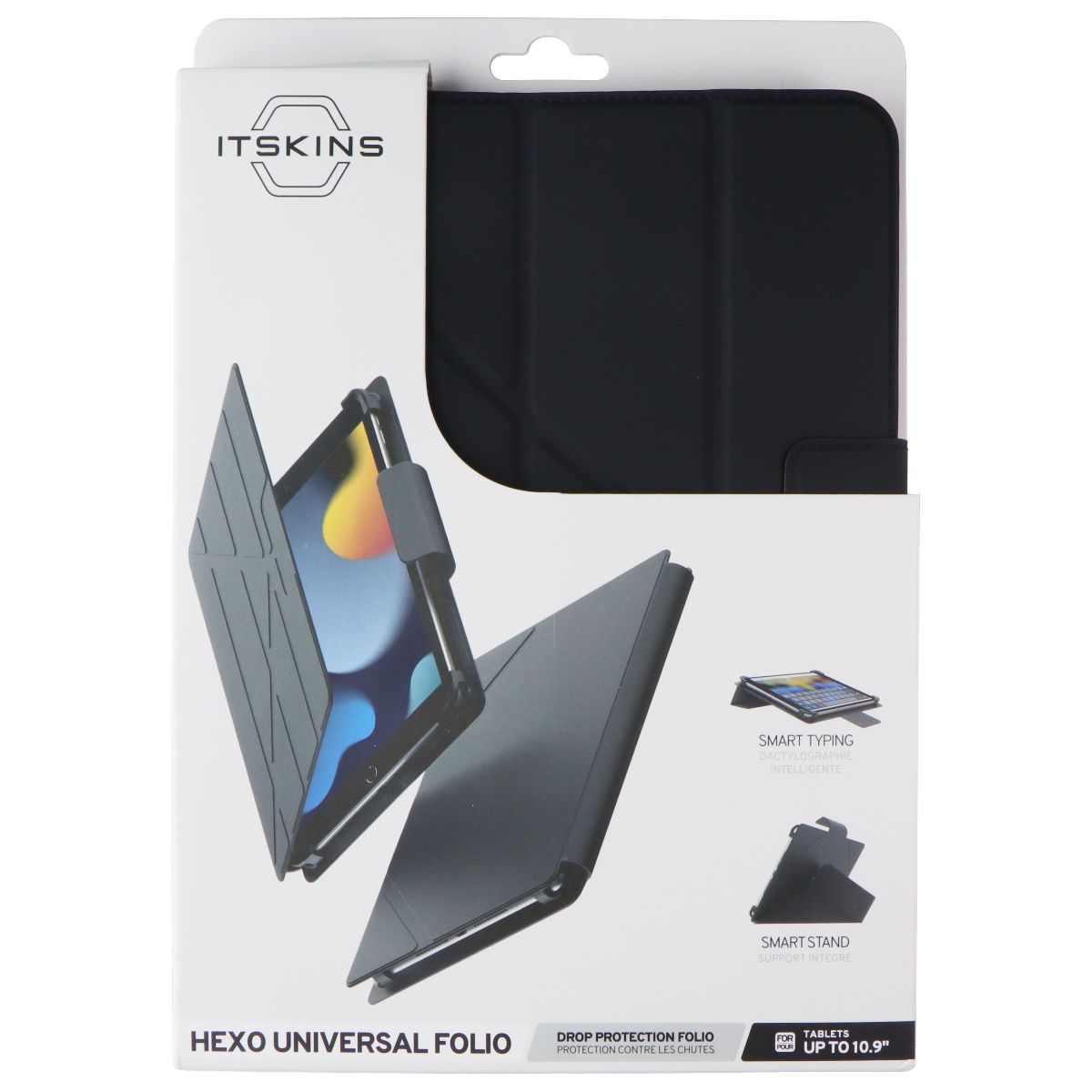 ITSKINS Hexo Universal Folio for Tablets up to 10.9-Inches - Black