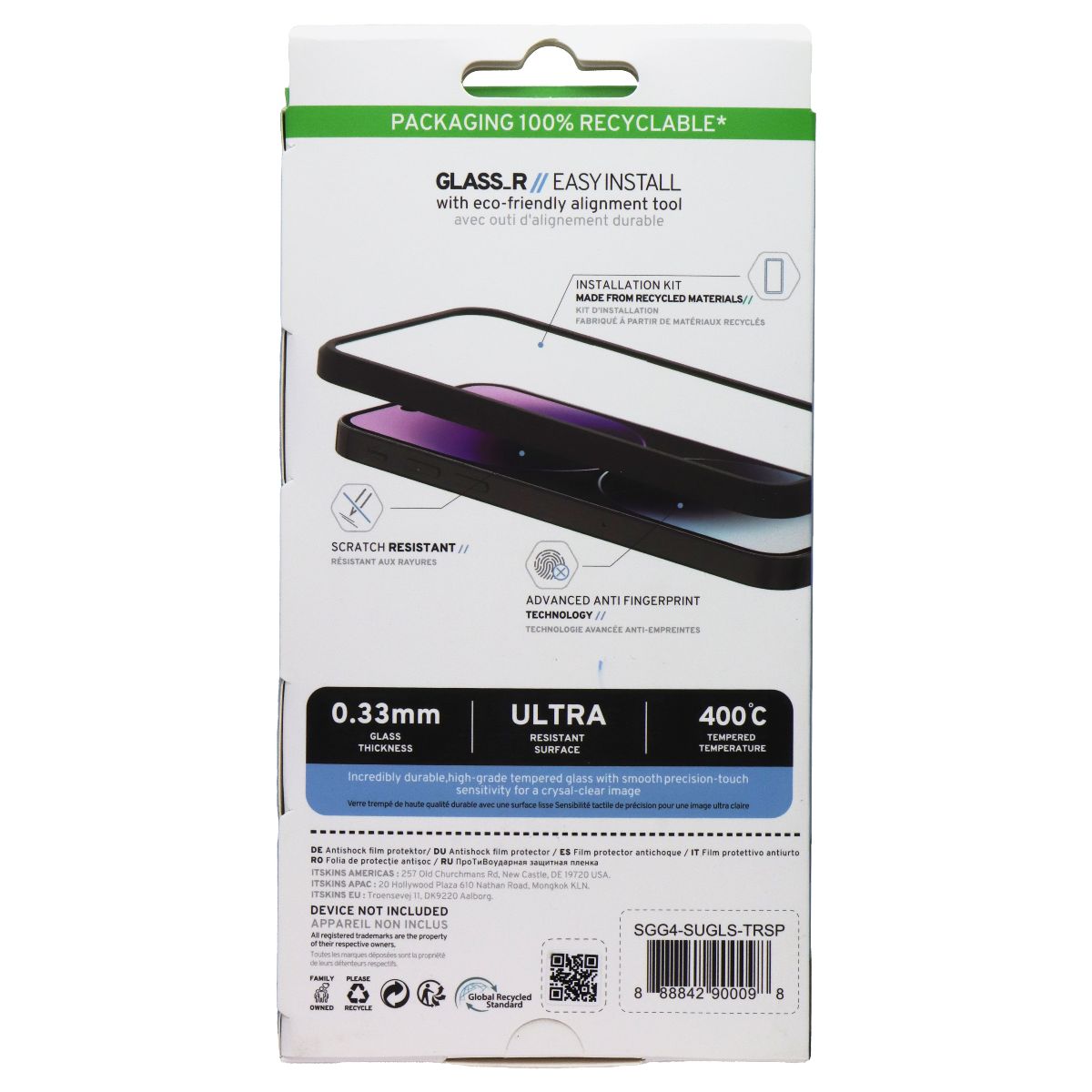 ITSKINS Supreme Glass_R Screen Protector for Samsung Galaxy A14 5G - Clear Cell Phone - Screen Protectors ITSKINS - Simple Cell Bulk Wholesale Pricing - USA Seller