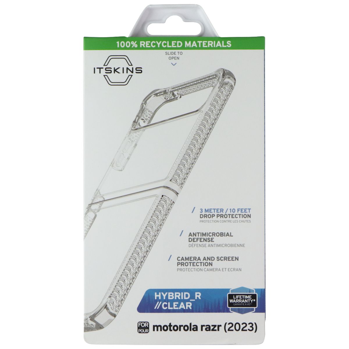 ITSKINS Hybrid_R // Clear Case for Motorola Razr (2023) - Transparent Cell Phone - Cases, Covers & Skins ITSKINS - Simple Cell Bulk Wholesale Pricing - USA Seller