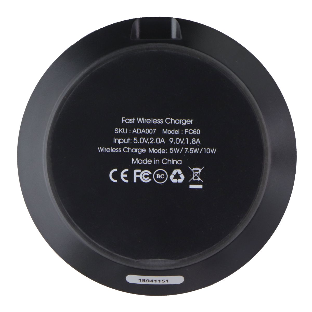 iWALK Wireless Charging Pad Qi Fast Charge for Qi Capable Devices - Black Cell Phone - Chargers & Cradles iWalk - Simple Cell Bulk Wholesale Pricing - USA Seller