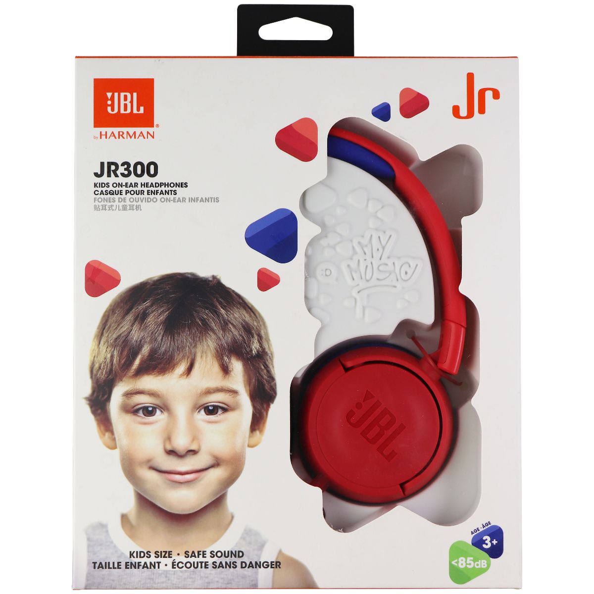 JBL JR 300 Kids On-Ear Headphones for Kids with Safe Sound Technology - Red Portable Audio - Headphones JBL - Simple Cell Bulk Wholesale Pricing - USA Seller
