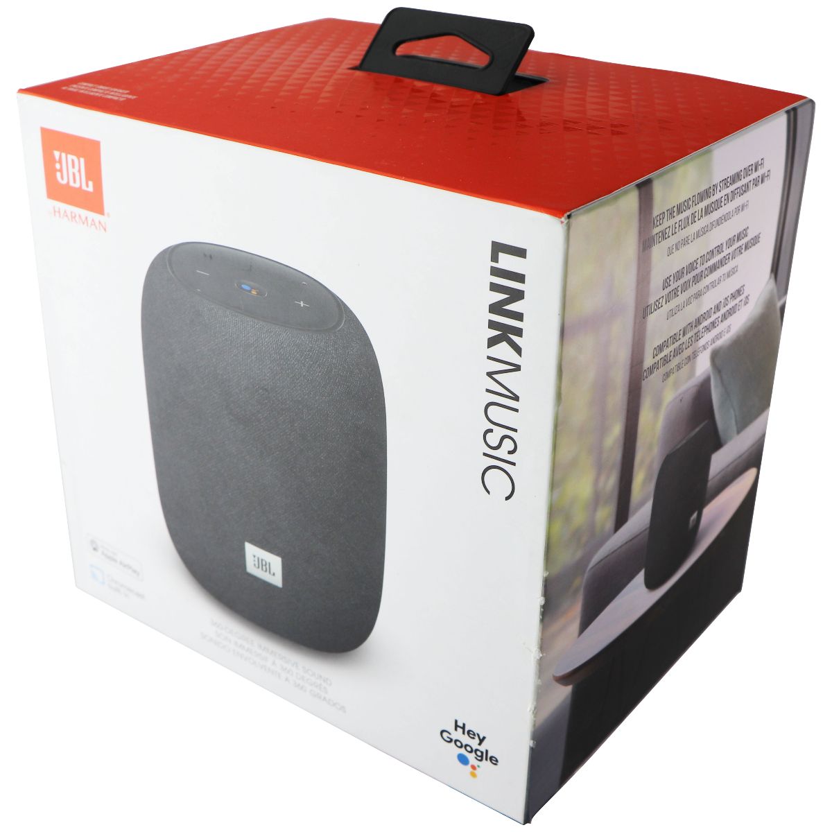 JBL Link Music Smart Portable Wi-Fi and Bluetooth Speaker - Black Cell Phone - Audio Docks & Speakers JBL - Simple Cell Bulk Wholesale Pricing - USA Seller