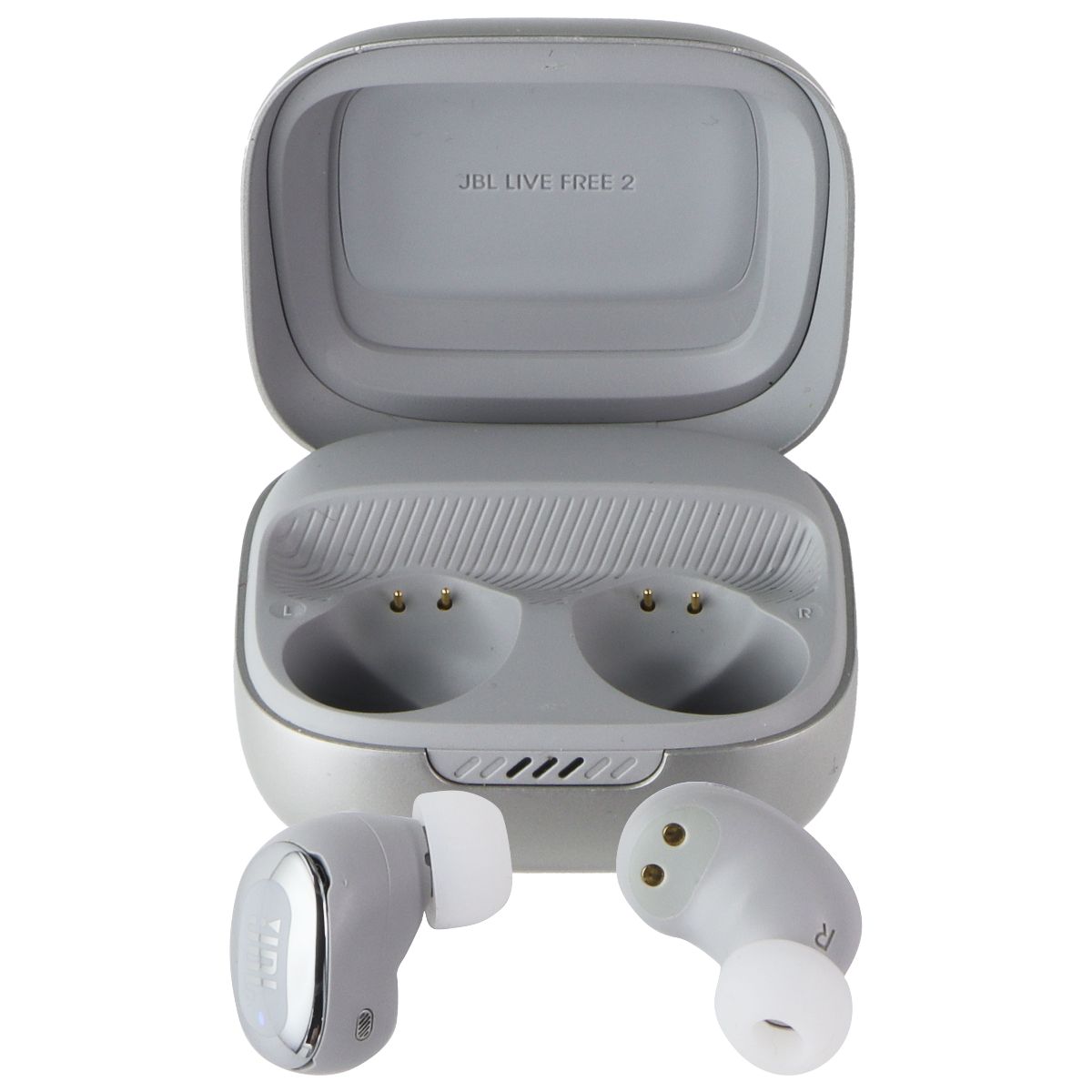 JBL Live Free 2 TWS Noise Cancelling Bluetooth Earbuds - Silver Portable Audio - Headphones JBL - Simple Cell Bulk Wholesale Pricing - USA Seller