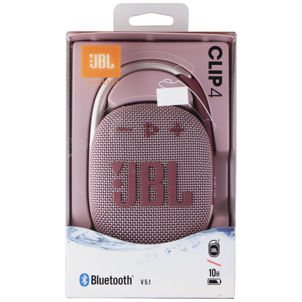 JBL Clip 4 - Waterproof and Dustproof Portable Mini Bluetooth Speaker - Pink Cell Phone - Audio Docks & Speakers JBL    - Simple Cell Bulk Wholesale Pricing - USA Seller