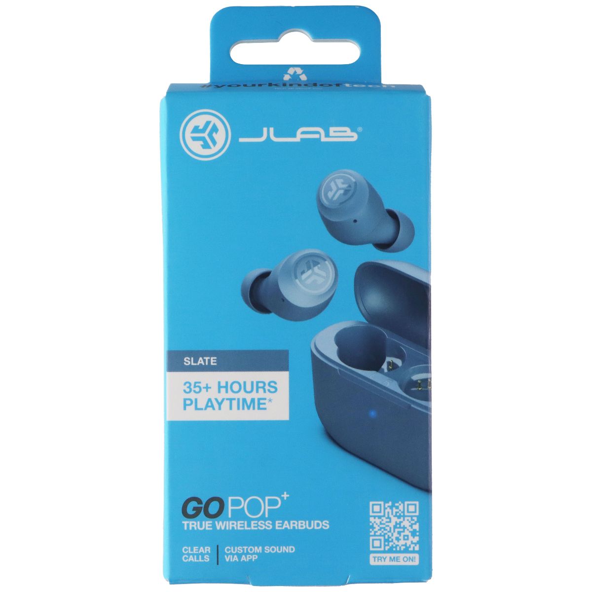 JLab Go Air Pop+ True Wireless Bluetooth (In-Ear) Earbuds - Slate Portable Audio - Headphones JLAB - Simple Cell Bulk Wholesale Pricing - USA Seller