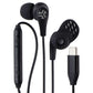 JLab JBuds Pro USB-C Wired Earbuds with Mic and Music Controls - Black Portable Audio - Headphones JLAB - Simple Cell Bulk Wholesale Pricing - USA Seller