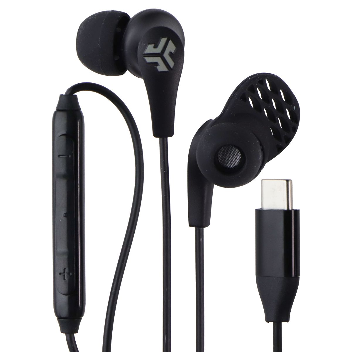 JLab JBuds Pro USB-C Wired Earbuds with Mic and Music Controls - Black Portable Audio - Headphones JLAB - Simple Cell Bulk Wholesale Pricing - USA Seller