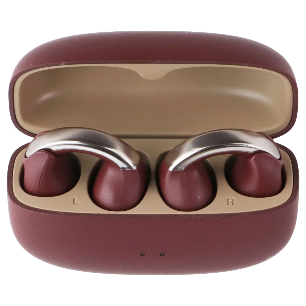JVC (HA-NP1T) Nearphones Bluetooth Open-Ear Cuff Style Earbuds - Maroon