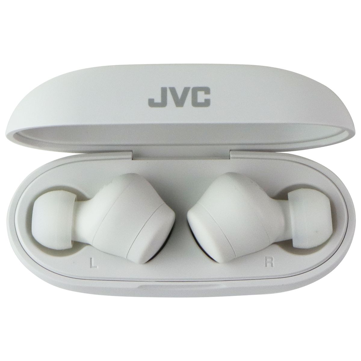 JVC Gumy True Wireless Bluetooth Earbuds with Charging Case - White (HA-A7T2) Portable Audio - Headphones JVC - Simple Cell Bulk Wholesale Pricing - USA Seller