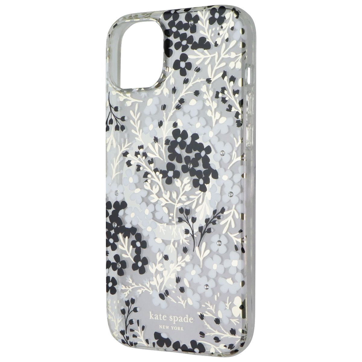 Kate Spade Case for MagSafe for Apple iPhone 15 Plus - Black/White Multi Floral Cell Phone - Cases, Covers & Skins Kate Spade New York - Simple Cell Bulk Wholesale Pricing - USA Seller