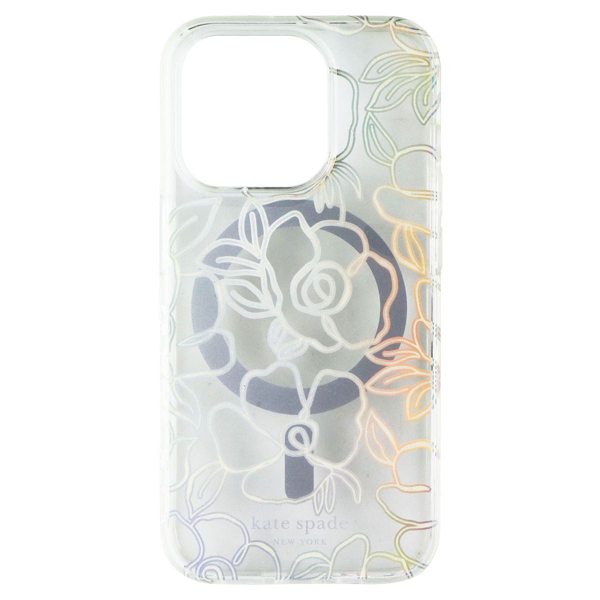 Kate Spade Case for MagSafe for Apple iPhone 15 Pro - Modern Floral Silver Cell Phone - Cases, Covers & Skins Kate Spade - Simple Cell Bulk Wholesale Pricing - USA Seller