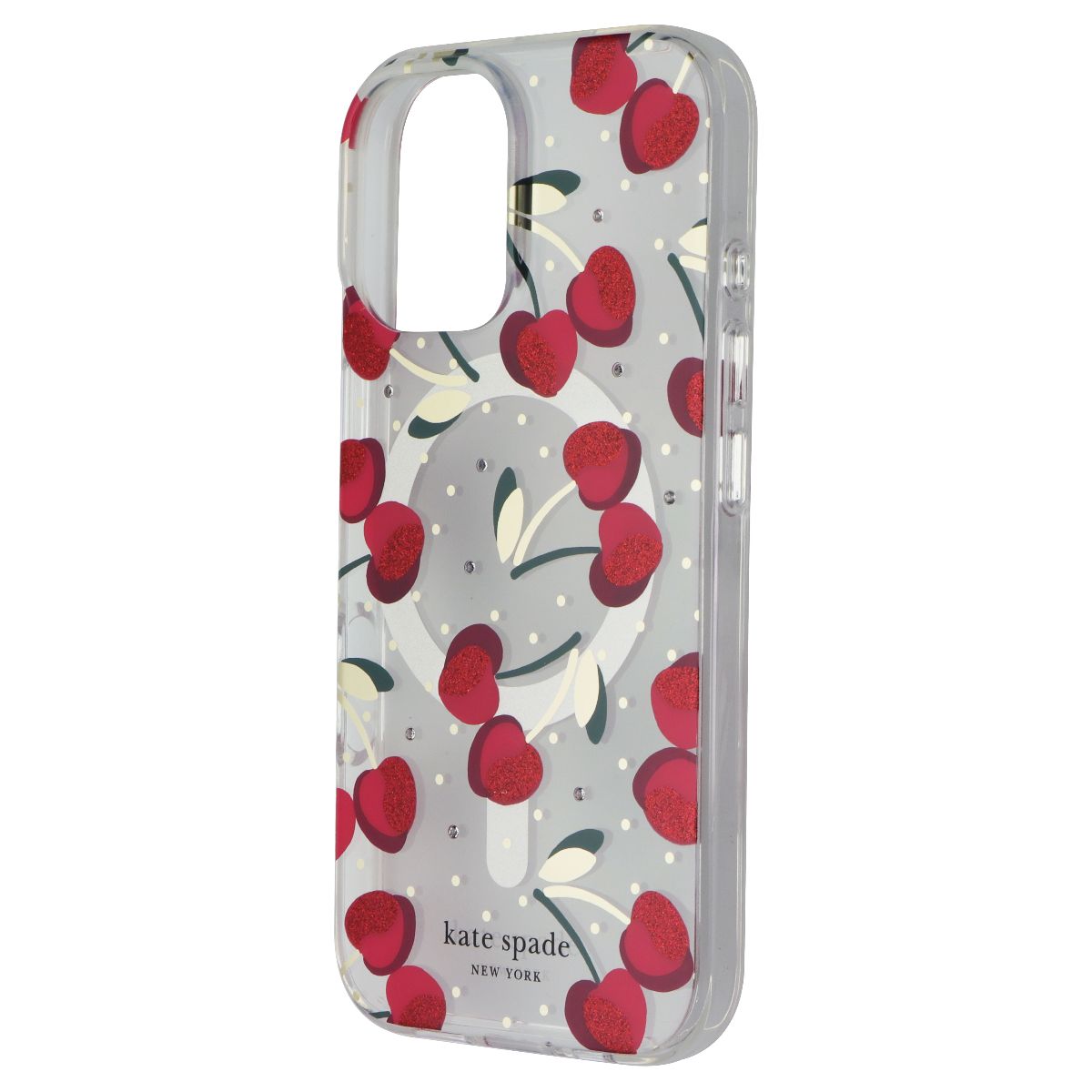 Kate Spade Protective Case for MagSafe for iPhone 16 Pro - Cherry Dot/Clear Cell Phone - Cases, Covers & Skins Kate Spade New York - Simple Cell Bulk Wholesale Pricing - USA Seller