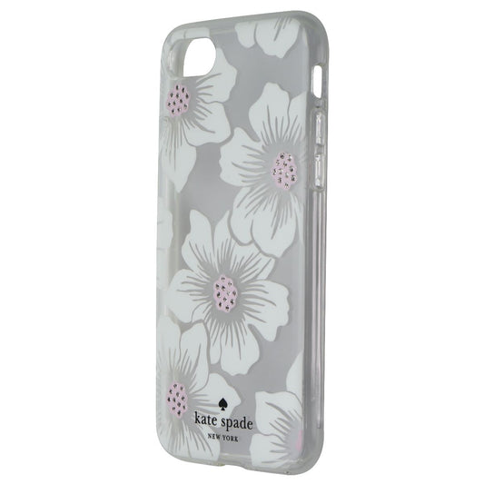 Kate Spade Hybrid Hardshell Case for iPhone 8/7 - Hollyhock White Flowers/Clear