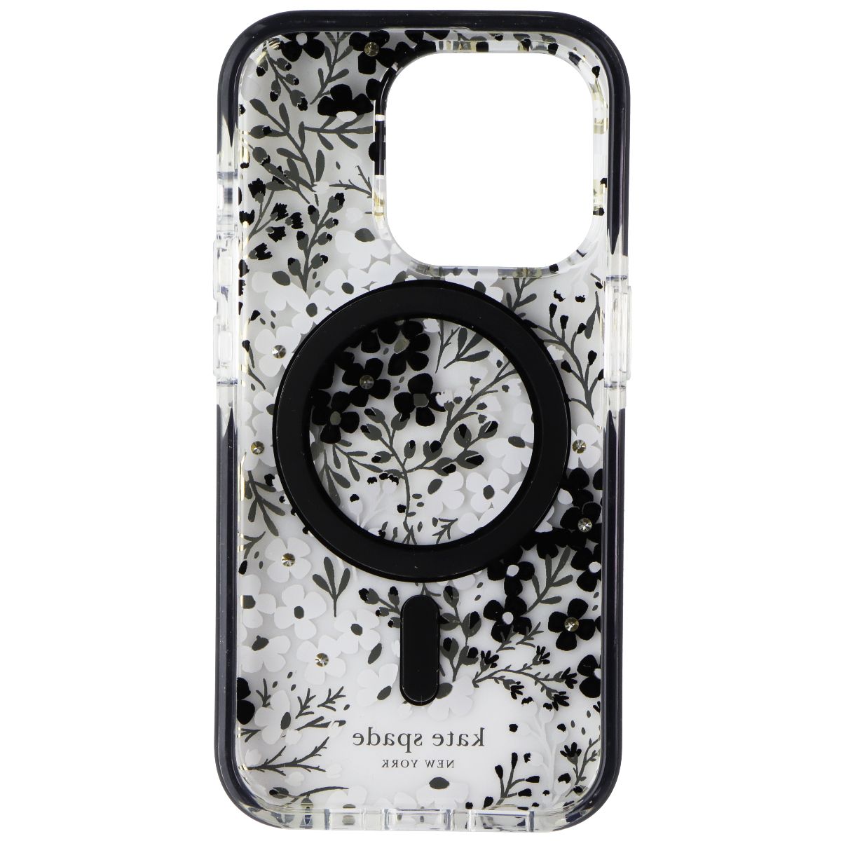 Kate Spade Case for MagSafe for iPhone 15 Pro - Multi Floral Black and White Cell Phone - Cases, Covers & Skins Kate Spade New York    - Simple Cell Bulk Wholesale Pricing - USA Seller